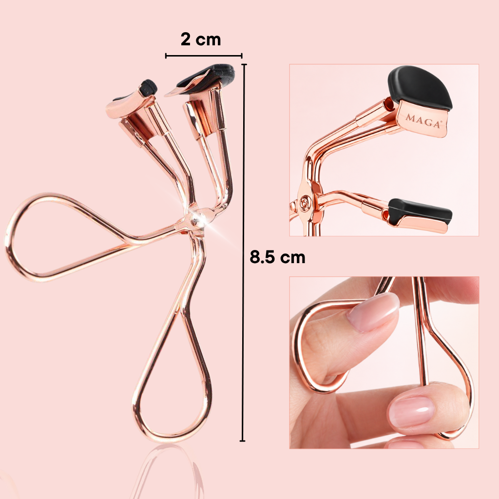 Bấm Mi Góc MAGA Eyelash Curler Rose Gold BM001 Đầu Nhỏ Chính Xác